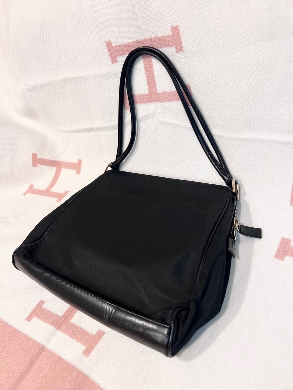 Prada Black Nylon Single-Handle Shoulder Bag with Gold hardware! Offers welcome! - Picture 8 of 16